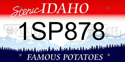 1SP878 Idaho License Plate