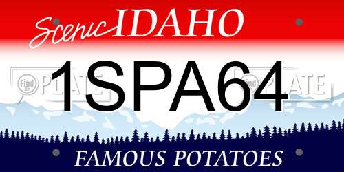 1SPA64 Idaho License Plate