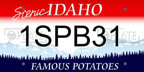 1SPB31 Idaho License Plate