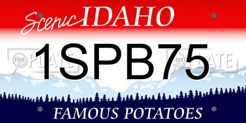 1SPB75 Idaho License Plate