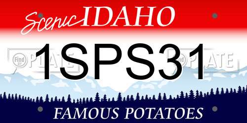 1SPS31 Idaho License Plate
