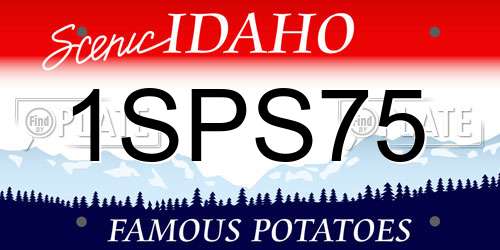 1SPS75 Idaho License Plate