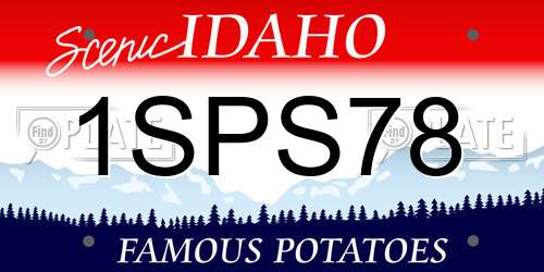 1SPS78 Idaho License Plate