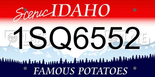 1SQ6552 Idaho License Plate