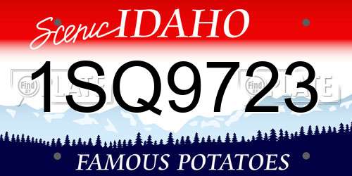 1SQ9723 Idaho License Plate