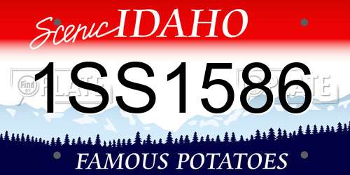 1SS1586 Idaho License Plate
