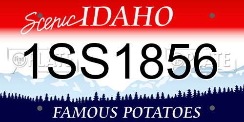 1SS1856 Idaho License Plate