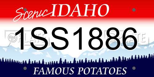 1SS1886 Idaho License Plate
