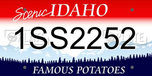 1SS2252 Idaho License Plate