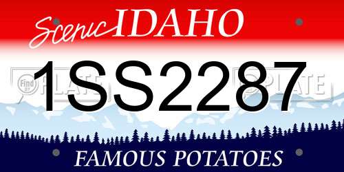 1SS2287 Idaho License Plate