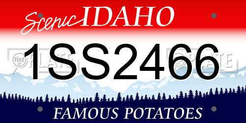 1SS2466 Idaho License Plate