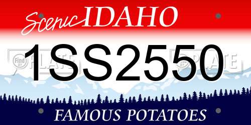 1SS2550 Idaho License Plate
