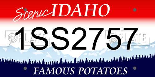 1SS2757 Idaho License Plate