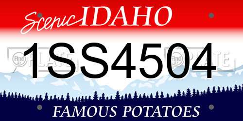 1SS4504 Idaho License Plate