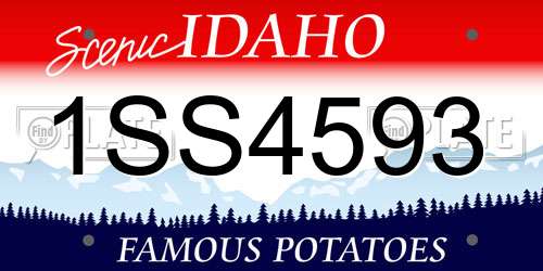 1SS4593 Idaho License Plate