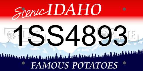1SS4893 Idaho License Plate