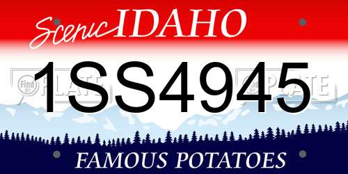1SS4945 Idaho License Plate