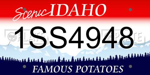 1SS4948 Idaho License Plate