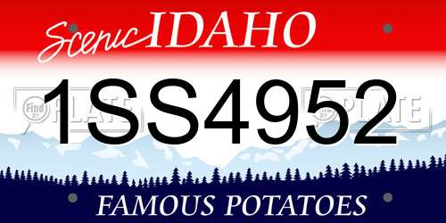 1SS4952 Idaho License Plate
