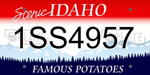 1SS4957 Idaho License Plate