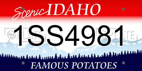 1SS4981 Idaho License Plate