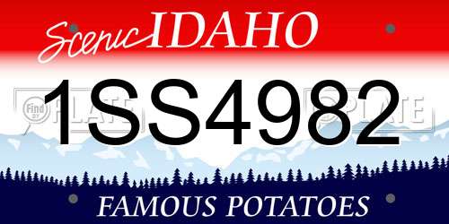 1SS4982 Idaho License Plate