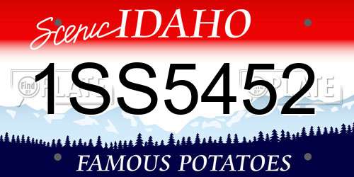 1SS5452 Idaho License Plate