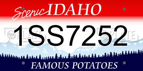 1SS7252 Idaho License Plate