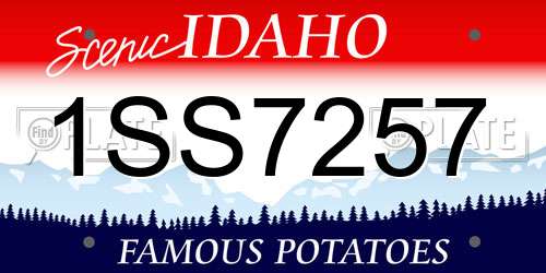 1SS7257 Idaho License Plate
