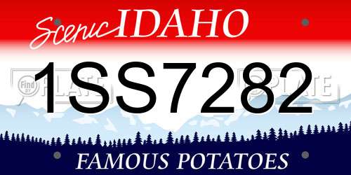 1SS7282 Idaho License Plate