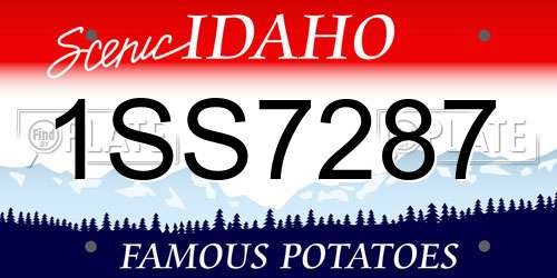 1SS7287 Idaho License Plate