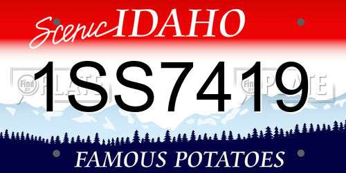 1SS7419 Idaho License Plate