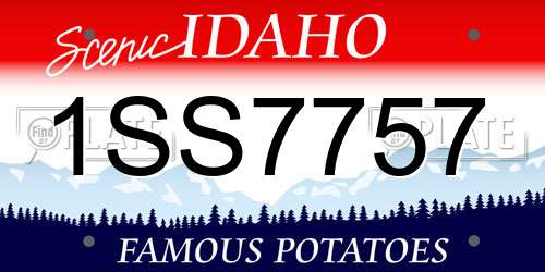 1SS7757 Idaho License Plate