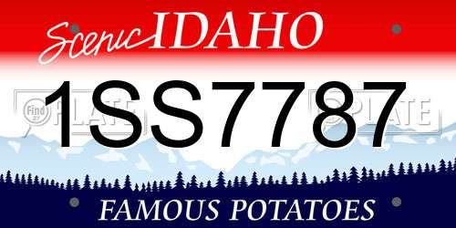1SS7787 Idaho License Plate