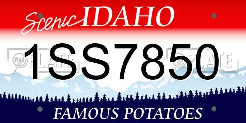 1SS7850 Idaho License Plate
