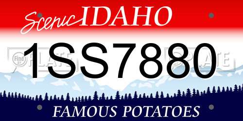 1SS7880 Idaho License Plate