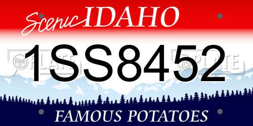 1SS8452 Idaho License Plate