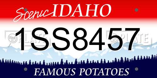 1SS8457 Idaho License Plate