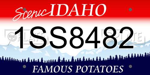 1SS8482 Idaho License Plate