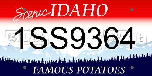 1SS9364 Idaho License Plate