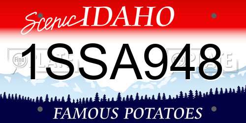 1SSA948 Idaho License Plate