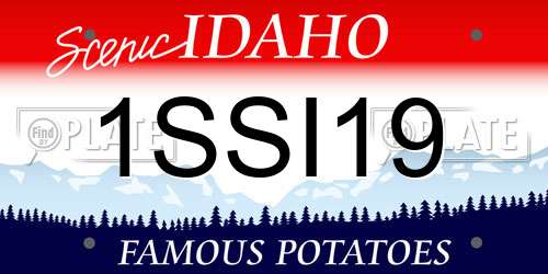 1SSI19 Idaho License Plate