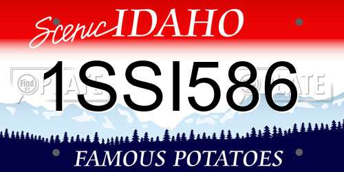1SSI586 Idaho License Plate