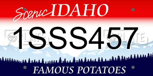 1SSS457 Idaho License Plate