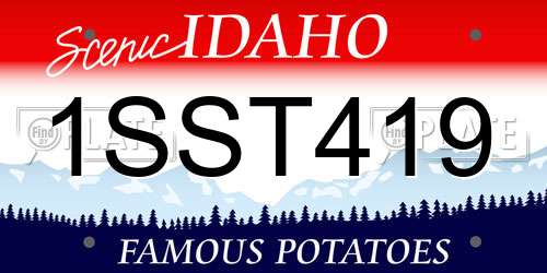 1SST419 Idaho License Plate