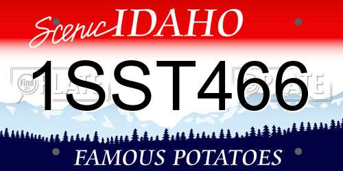 1SST466 Idaho License Plate