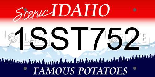 1SST752 Idaho License Plate