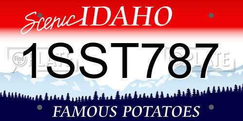 1SST787 Idaho License Plate