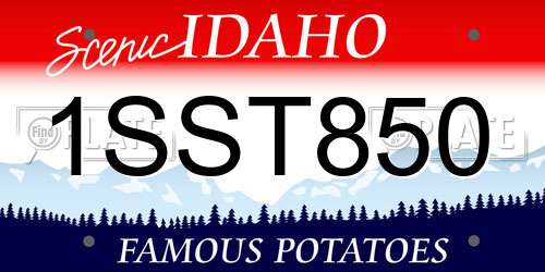 1SST850 Idaho License Plate