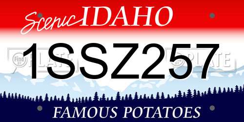 1SSZ257 Idaho License Plate